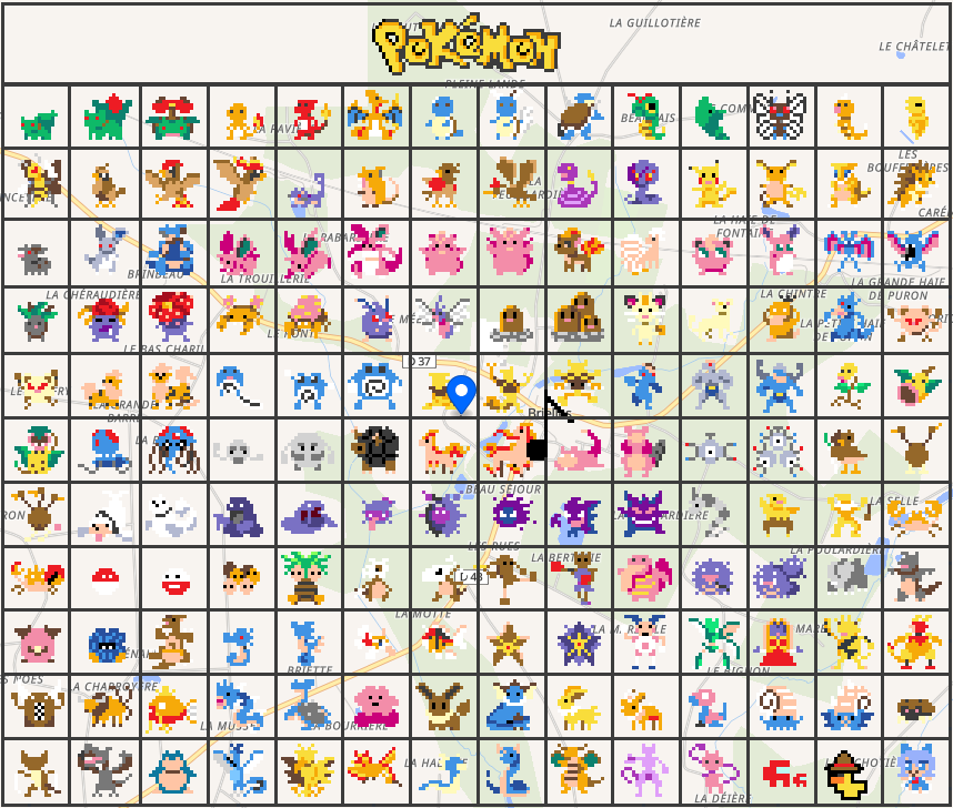 WPlace 151 first pokemon pixel art