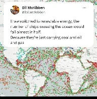 Si on sortait des énergies fossiles, il y aurait deux fois moins de trafic maritime.