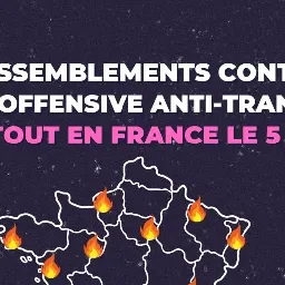 Du Pain Et Des Roses on Instagram: "🏳️‍⚧️ Le 5 mai : des rassemblements sont prévus dans toute la France contre l'offensive anti-trans ! 

Nous avons recensé une première liste de plus de 15 villes qui va se mettre à jour dans les prochains jours. 

Scannez le QR code dans le deuxième slide pour accéder au Google Doc avec la liste à jour. Écrivez à @sasha.anxiety pour recenser le rassemblement (date, heure, lieu, post d'appel) de votre ville."