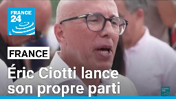 Ciotti lance son propre parti, l'Union des droites pour la République (UDR)