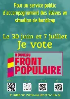 Affiche campagne ou le triste volet handicap