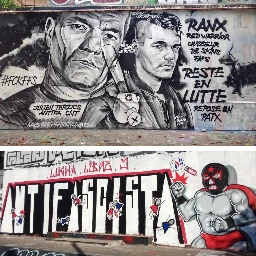 Paris et Nantes : série de fresques contre le fascisme - Contre Attaque
