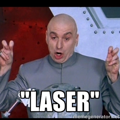 With lasers !